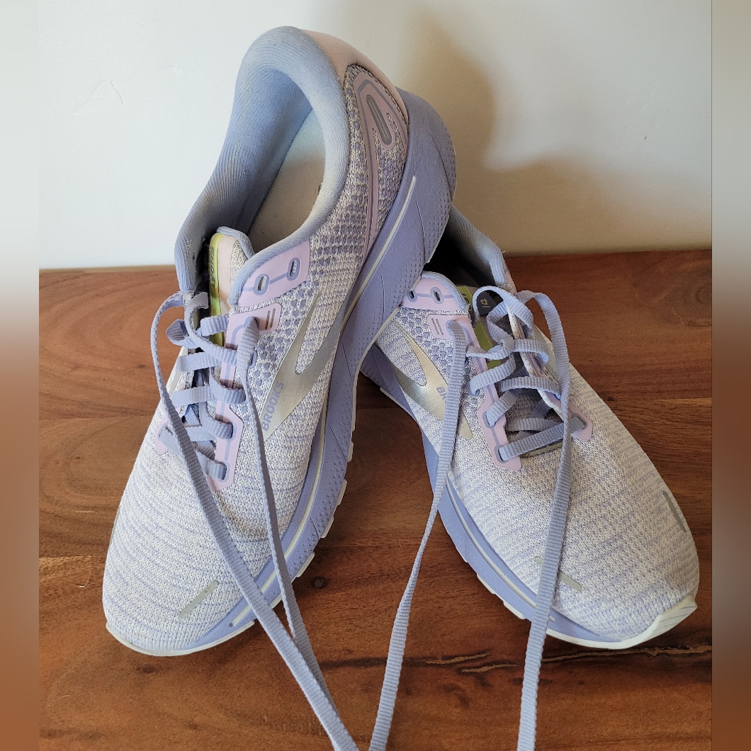 Brooks Ghost Running Shoes In Light Blue And Lavender